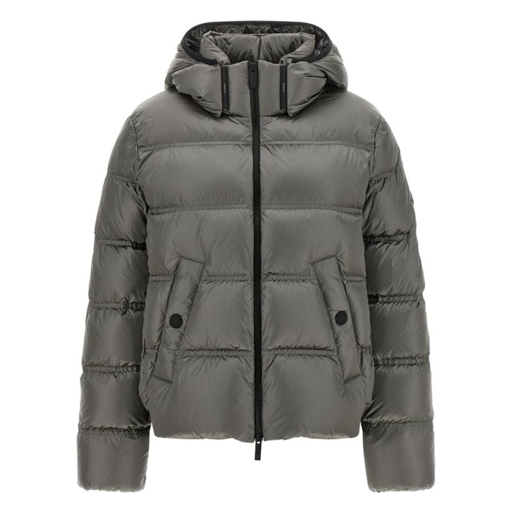 Moncler Gray Polyamide Full-Length Women's Jacket
